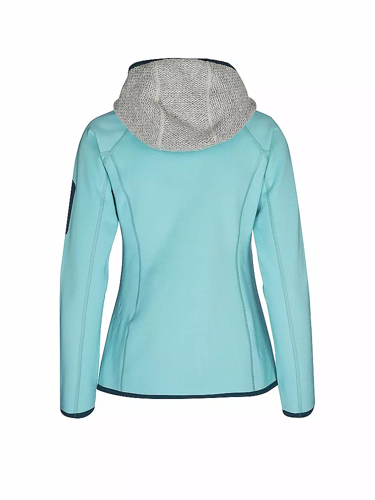 ORTOVOX Damen Fleecejacke Fleece Plus Classic Knit Hoodie türkis